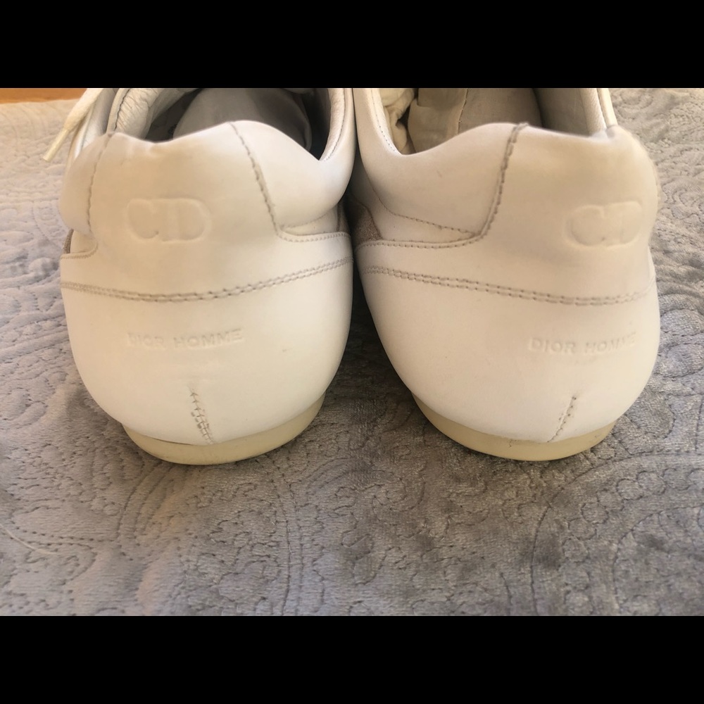 White leather/ suede Dior sneakers - Picture 5 of 8